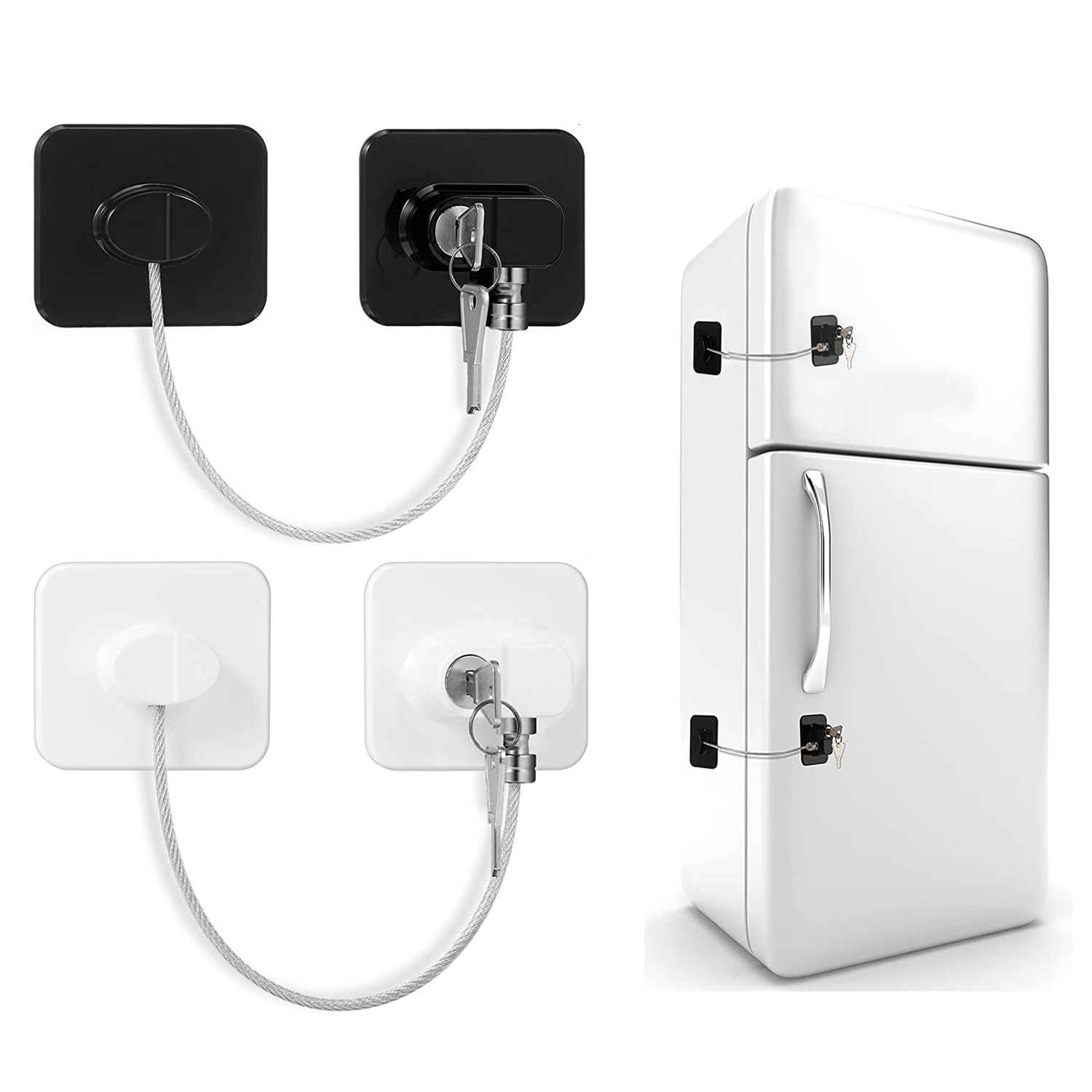 1 Chiếc An Toàn Khóa Tủ Lạnh Với Chìa Khóa Hay Mã Hóa Khóa Trẻ Sơ Sinh An Ninh Tủ Khóa Trượt Tủ Quần Áo Móc Khóa