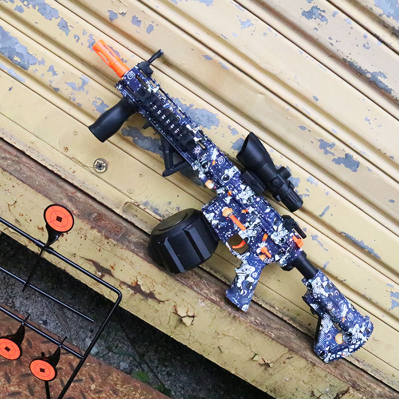 Pistola elétrica blaster, blasters de gel de modo manual/automático, adequada para jogos de tiro ao ar livre, halloween, presentes de natal