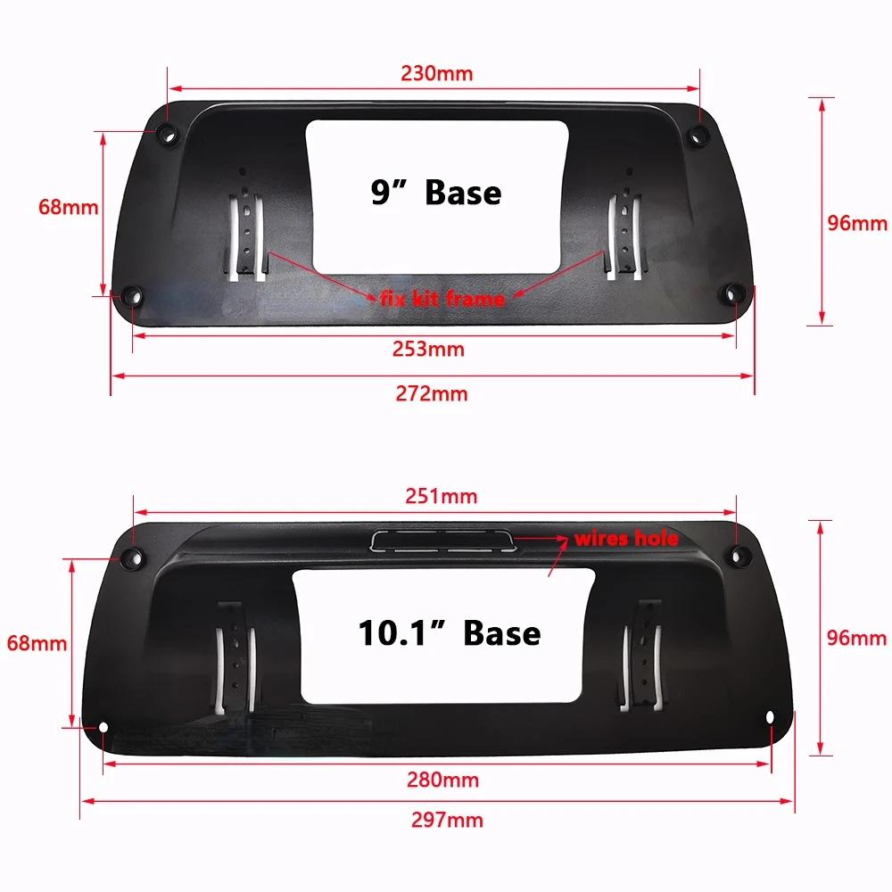 Fascia de Radio Universal para coche, Android 2, doble Din, 9 "y 10", para coche antiguo, camión, autocaravana, Panel estéreo, marco de montaje para tablero, Kit de molduras faciales