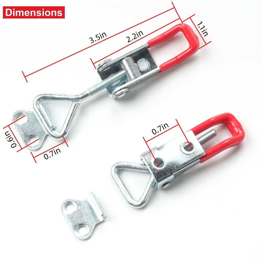 8 pçs ferro galvanizado/aço inoxidável ajustável alternância braçadeira captura fecho de liberação rápida braçadeira anti-deslizamento push pull toggle braçadeira