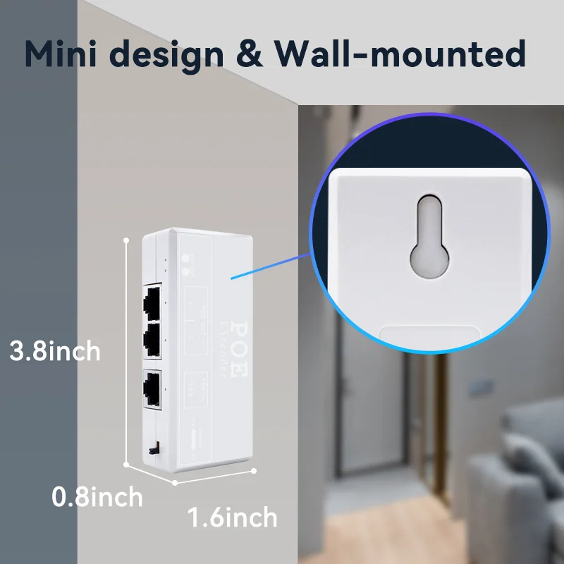 Extensor POE de 2 puertos STEAMEMO, repetidor POE activo de 350 metros, 100Mbps, estándar IEEE802.3AF/AT para cámara POE, interruptor POE inverso