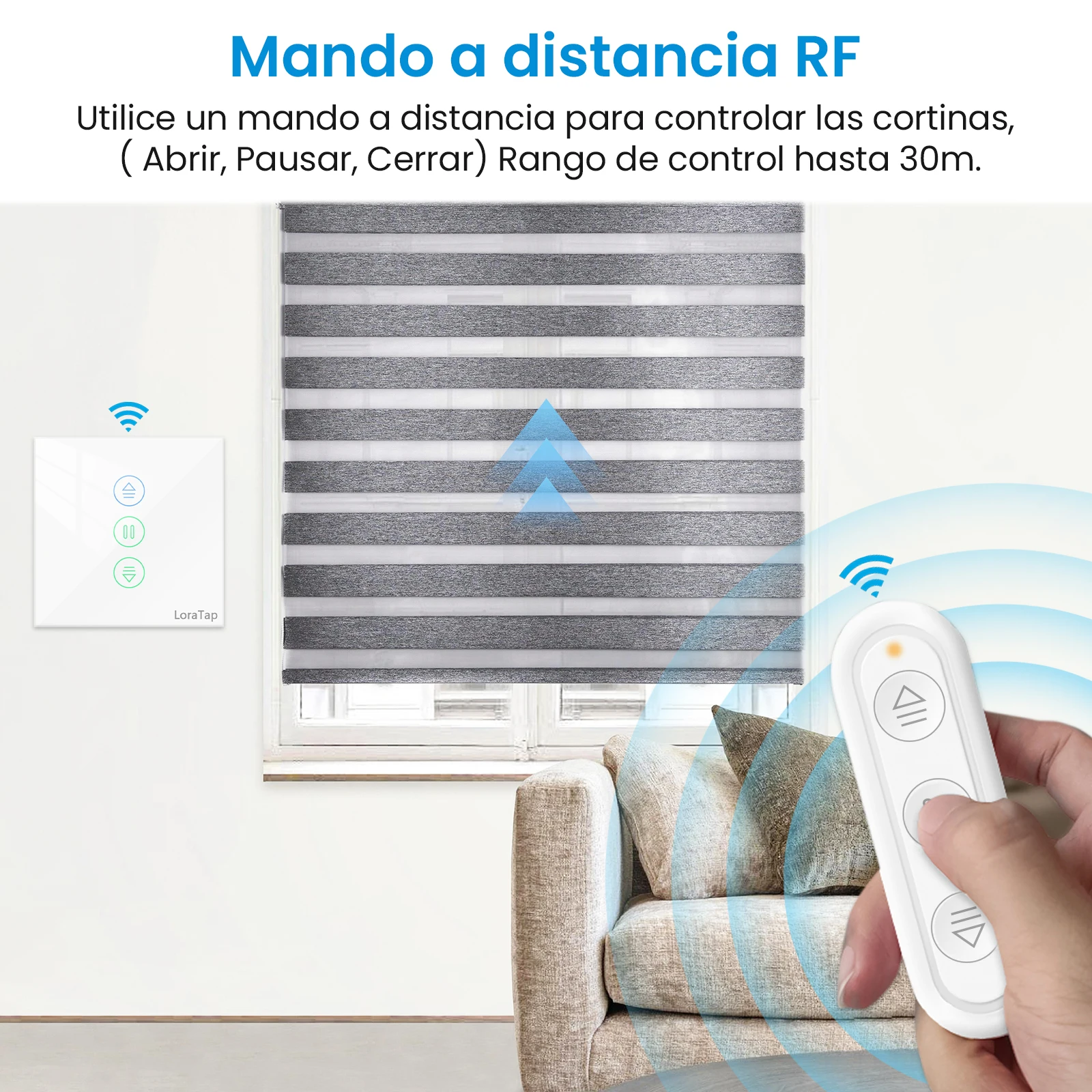 LoraTap persianas enrollables interruptor de cortina para Motor de Windows aplicación Tuya Smart Life Control remoto porcentaje Google Home Alexa