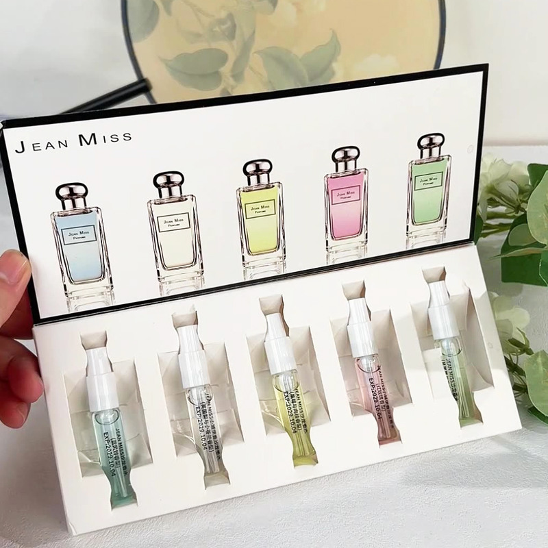 Perfume floral caixa de presente 3ml conjunto de cinco peças fragrância duradoura perfume floral feromônio eau de parfum fragrância floral