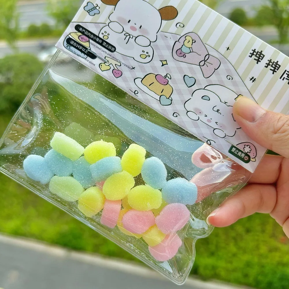 20/30/50/100Pcs Soft TPR Pinch Toy Colorful Mini Cat Claw Snapper Slow Rebound Squishy Healing Decompression Toy