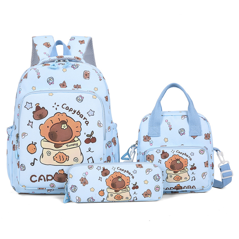 Mochilas de escuela Capybara para niñas, mochila escolar primaria, conjunto de mochila escolar de dibujos animados, mochila, mochilas para niños, bolsas de libros bonitas para niños