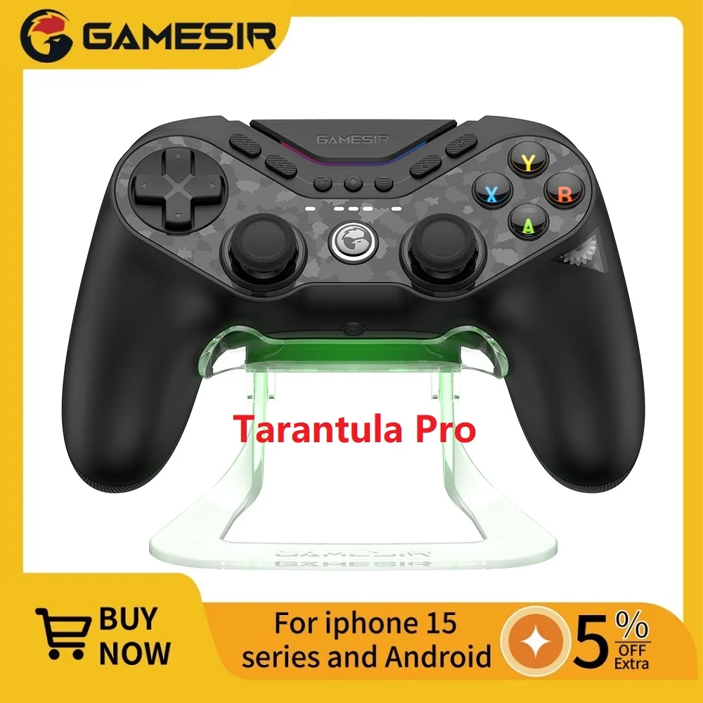 Контроллер GameSir Tarantula Pro Switch, беспроводной геймпад с 9 отделениями кнопками, 6-осевым гироскопом, триггерами с эффектом Холла и NFC