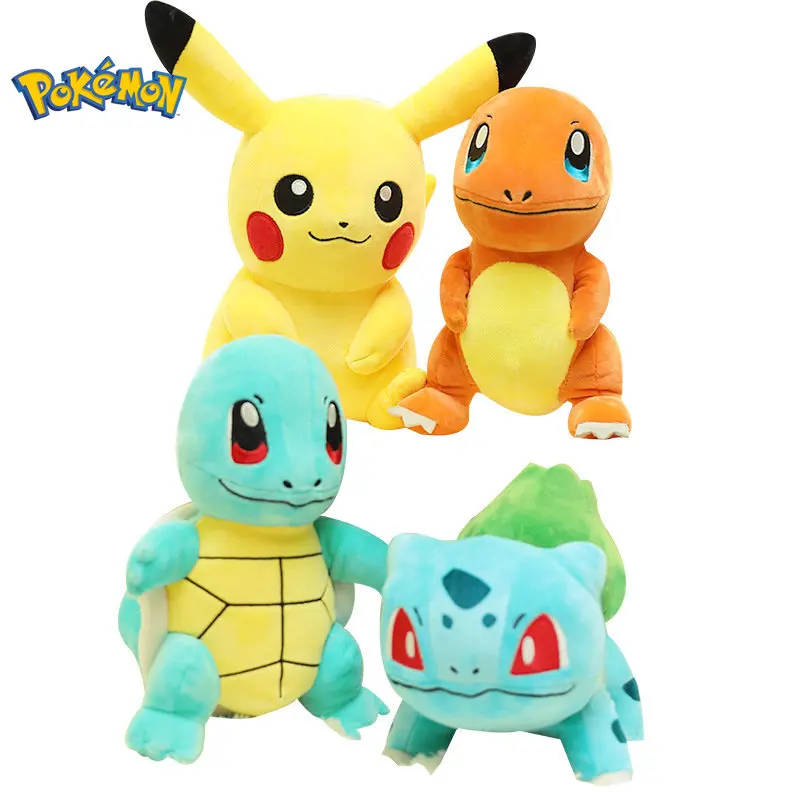 Charmander Squirtle Bulbasaur brinquedo de pelúcia para crianças, anime figura modelo, presente de aniversário infantil
