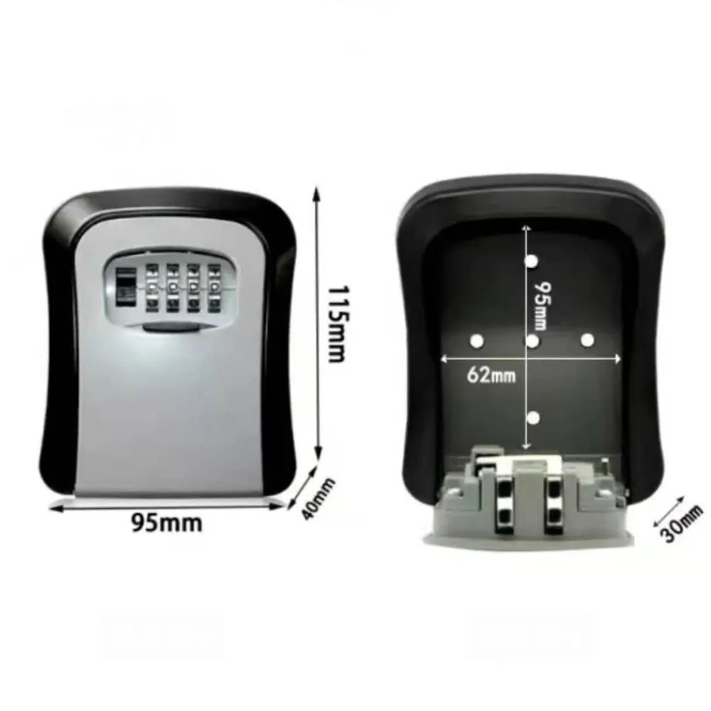 Weatherproof ติดผนังกุญแจปลอดภัยรหัสผ่านกล่องกุญแจกล่องล็อคกุญแจ No4 COMBINATION Key Storage LOCK กล่องในร่มและกลางแจ้ง