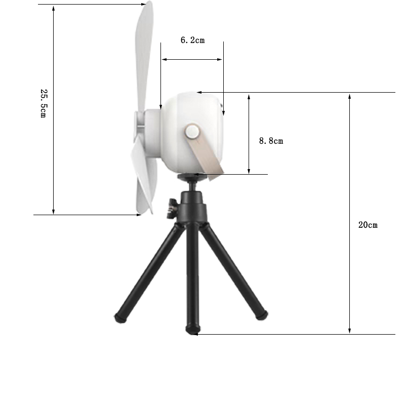 Electric fan ceiling fan, dormitory small fan, mosquito net ceiling, desktop triangular frame, adjustable night light