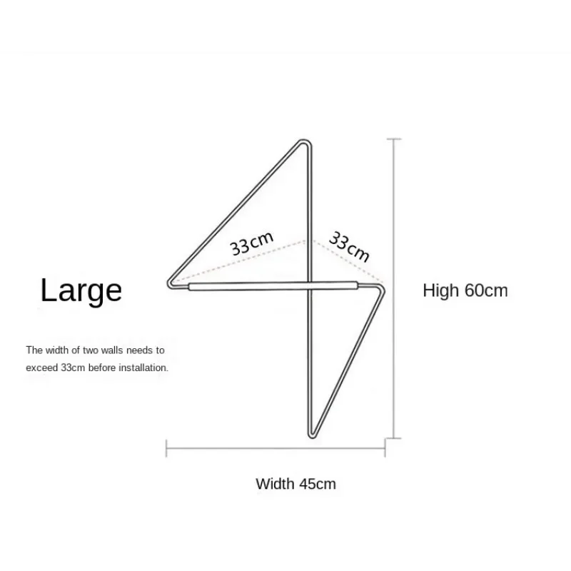 Appendiabiti angolare in legno, appendiabiti, stile Designer, 45x60cm