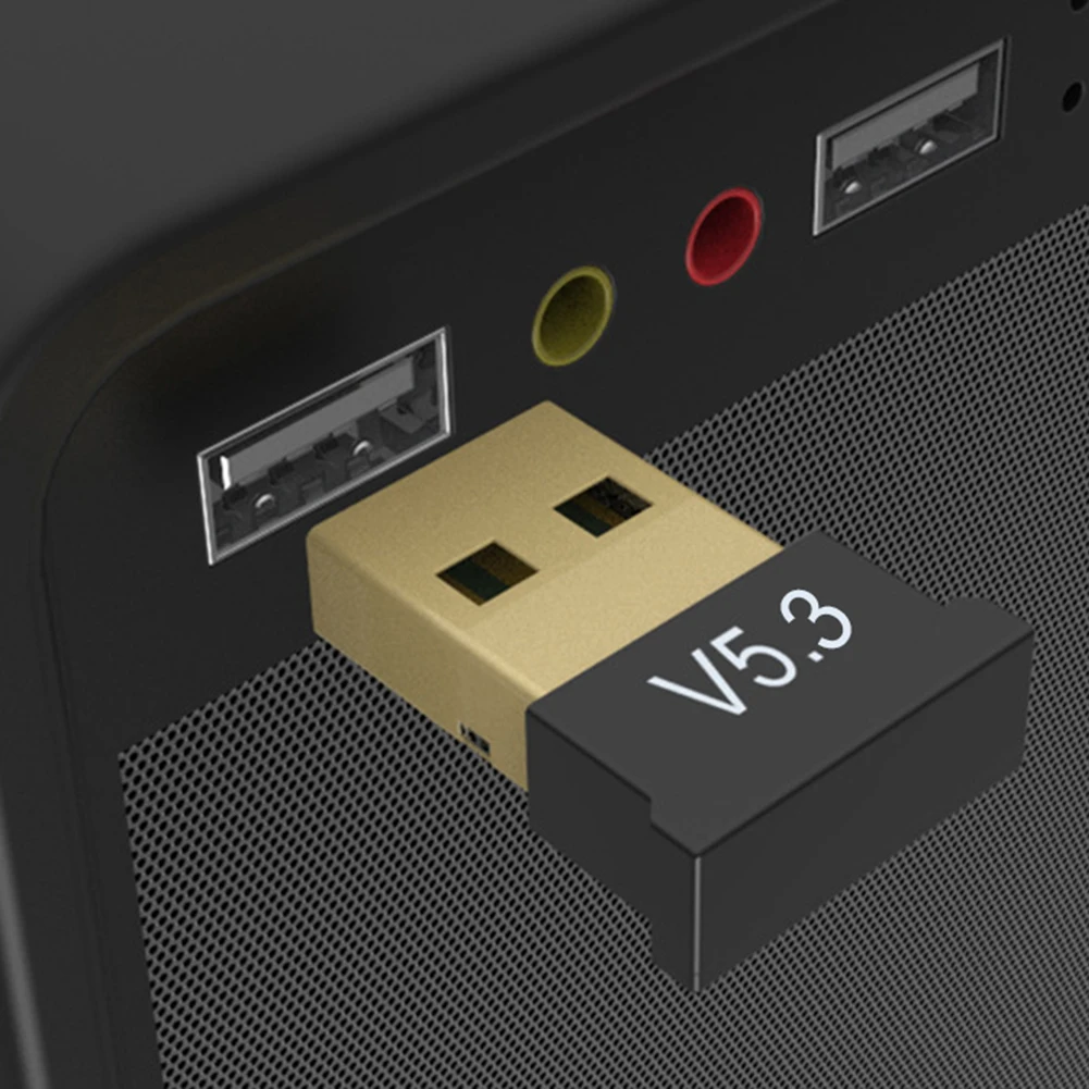 USB Bluetooth-Compatible 5.3/5.1 Adapter Support Windows 11/10/8.1 Music Receiver Adapter for Computer PC Laptop Earphone