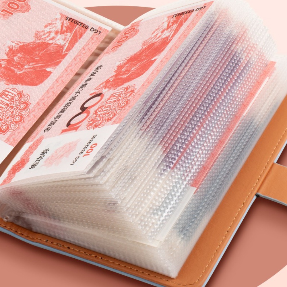 50Sheets Saving Money Binder PU Leather Refillable Planner Organizer Portable Cash Envelopes Budget Binder with Lock