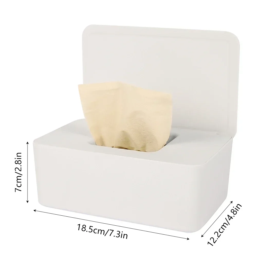 Hot Dustproof Wet Tissue Box with Lid Baby Nappy Wet Tissue Storage Holder Dispenser for Home Car Office Paper Tissue Organizer
