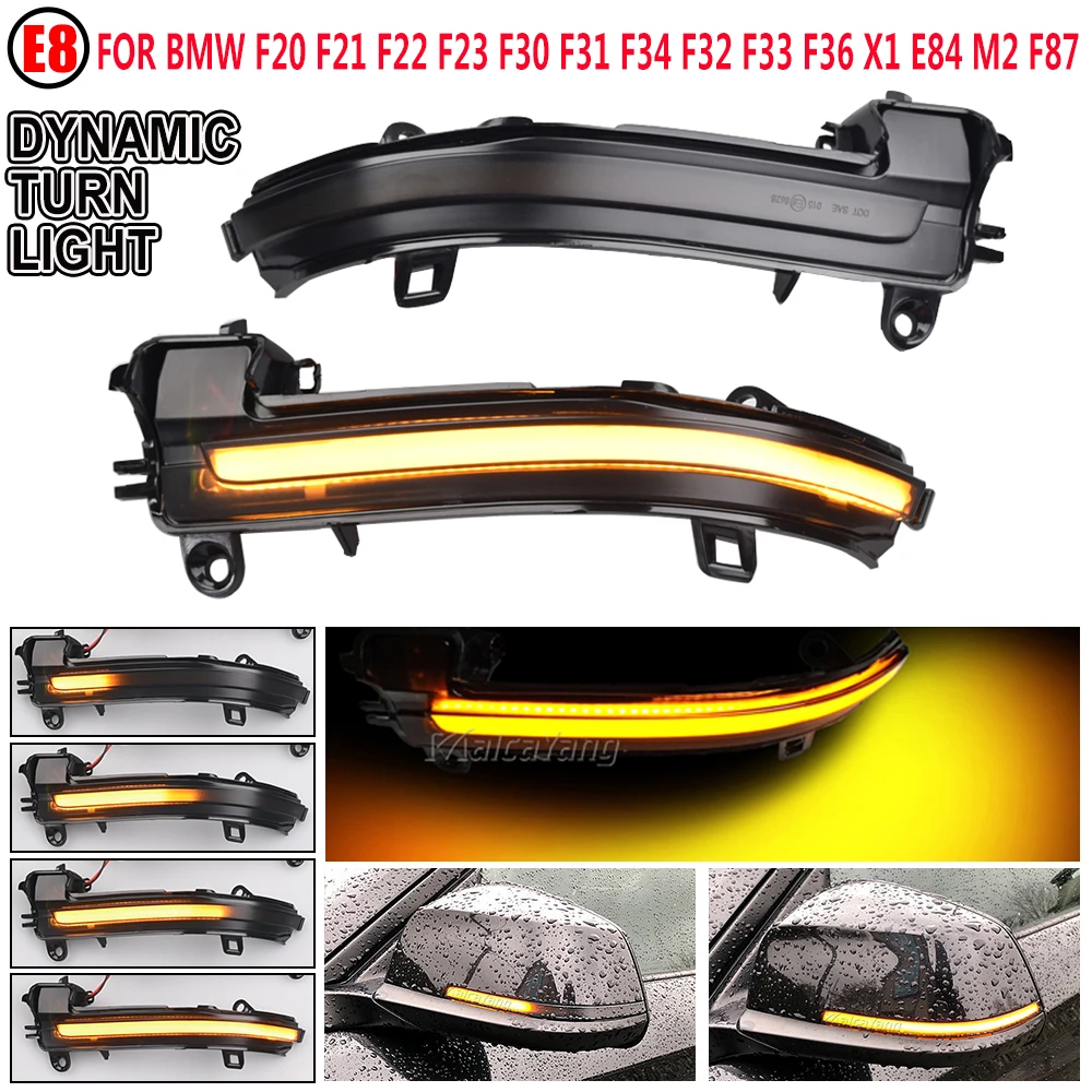 LED Năng Động Nhan Mặt Gương Tuần Tự Sáng Đèn Cho Xe BMW 1 2 3 4 Loạt F20 F21 F22 F23 f30 F31 F32 F33 F34 X1 E84 I3