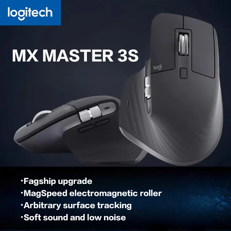 Logitech MX Master 3S Ratón inalámbrico Bluetooth Pantalla cruzada de alta gama para computadora portátil