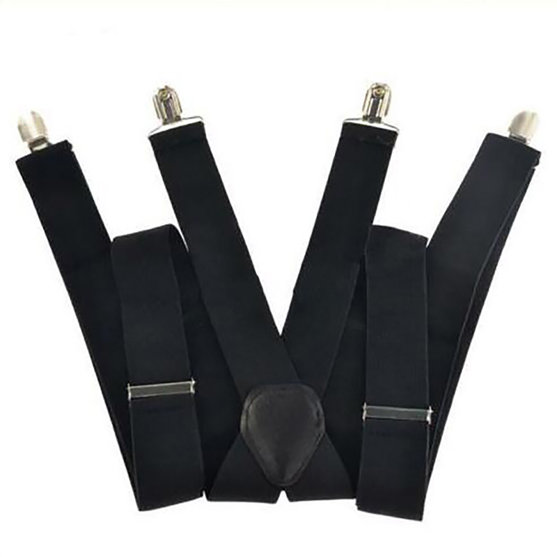 Suspensórios masculinos de 35mm de largura, elástico alto ajustável, 4 clipes fortes, suspensórios pesados, calças x traseiras, suspensórios, calças femininas, permanece