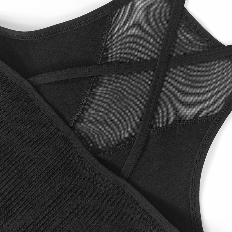 Canotta sexy in rete Crop Top Corsetto Intimo senza schienale senza cuciture Moda calda Donna Canotta casual Bralette Lingerie regolabile