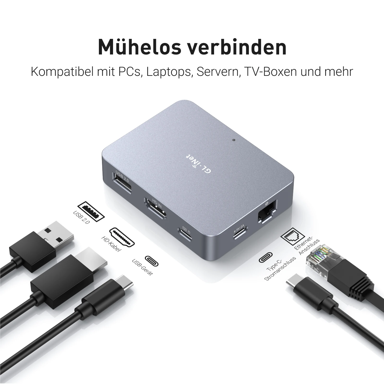 GL.iNet Comet (GL-RM1) Fern-KVM-Steuerung über Internet 4K@30Fps Tailscale Support Remote Keyboard Video Mouse