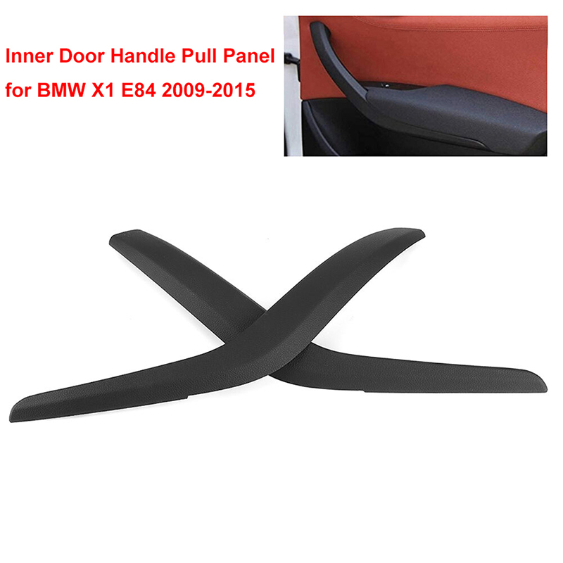 車のドアハンドルプルパネルカバー、ブラックトリム、インテリアパーツ、アクセサリー、bmw x1、e84、2009-2015
