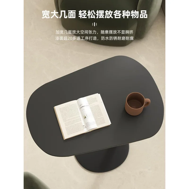 Mesa de centro estilo silencioso sofá pequeno apartamento mesa lateral móvel moderno simples mesa de ferro