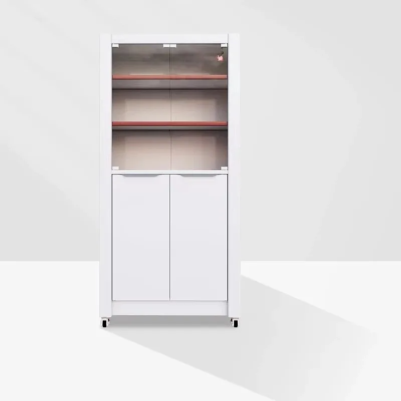 Lemari Obat Desain Modern 900*450*1870 1.0mm Semua Fitur Laboratorium Multifungsi Roda Baja