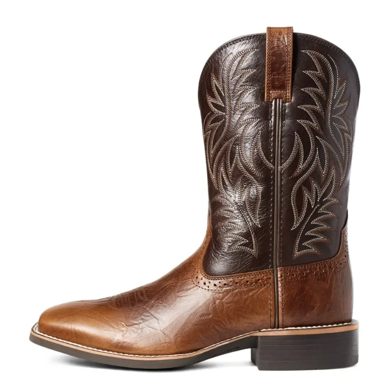 Männer Hohe Stiefel Stickerei Retro Handgemachte Herren Stiefel Western Cowboy Boot Spitz Stiefel Hand Nähen Outdoor männer Schuhe