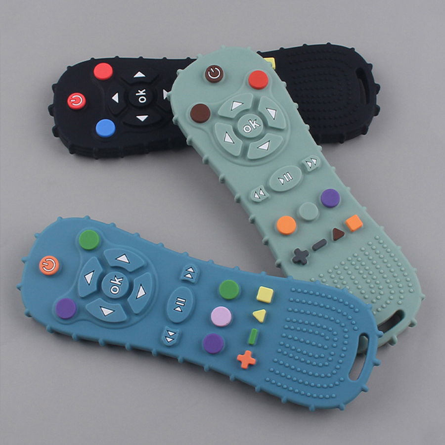 1pcs Baby Remote Control Teether Silicone Baby Anti-Eating Gloves Pacifier Bracelet Teething Stick Biting Toys