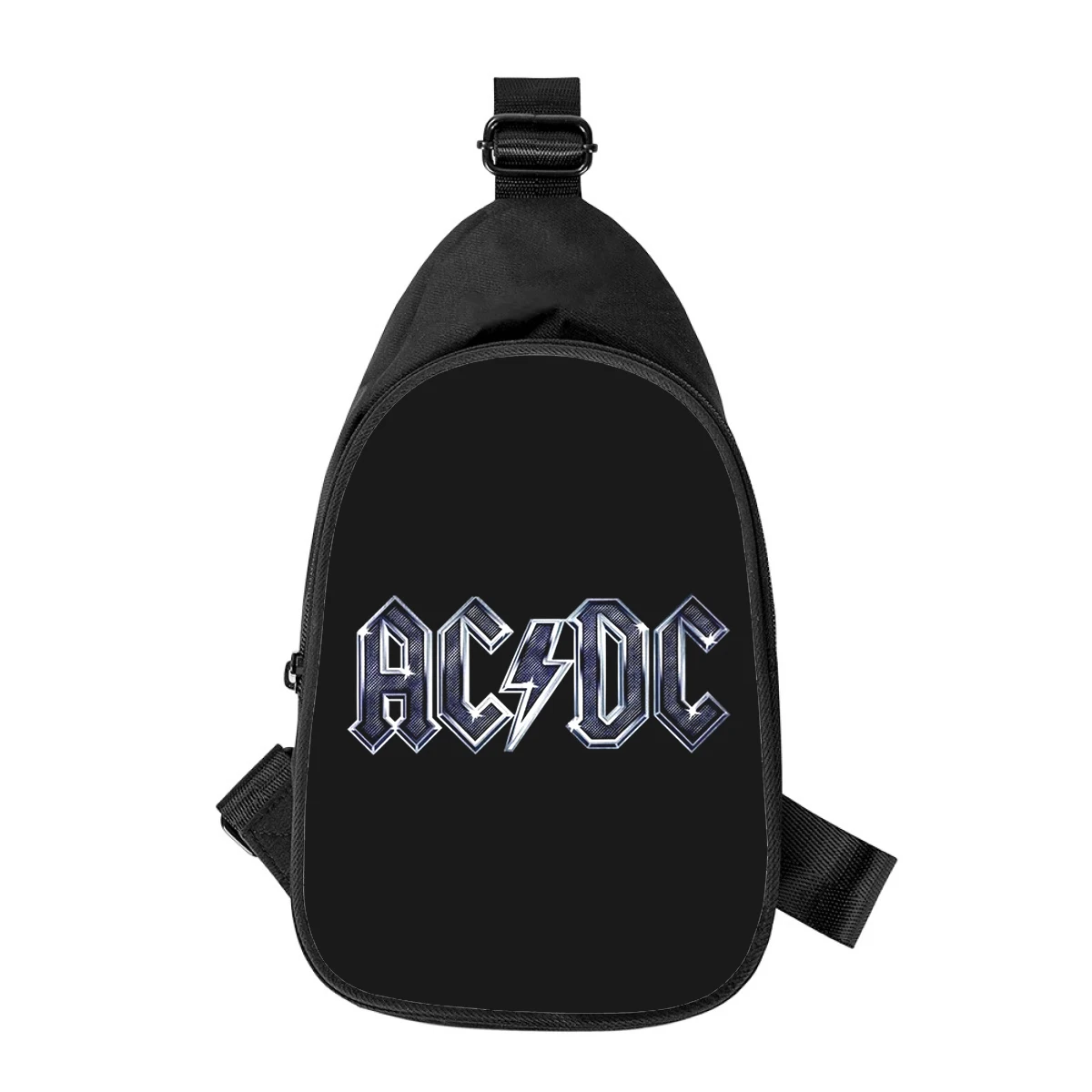 AC DC Band 3D-Druck neue Männer Kreuz Brusttasche diagonal Frauen Umhängetasche Ehemann Schule Hüft tasche männliche Brust packung