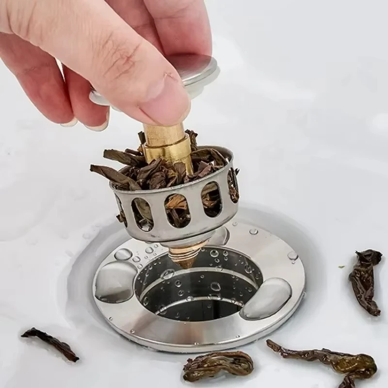 Wastafelafvoeren Universele metalen filterklep Pop-up afdruiprek Afvalstopper Badzeef Plug Haarvangers Badkameraccessoires