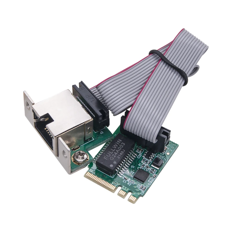 Nueva tarjeta de red M.2 A + E Gigabit Ethernet M2 a RJ45 puerto COM adaptador Lan 10/100/1000Mbps adaptador de red RTL8111H/RTL8111F Chip