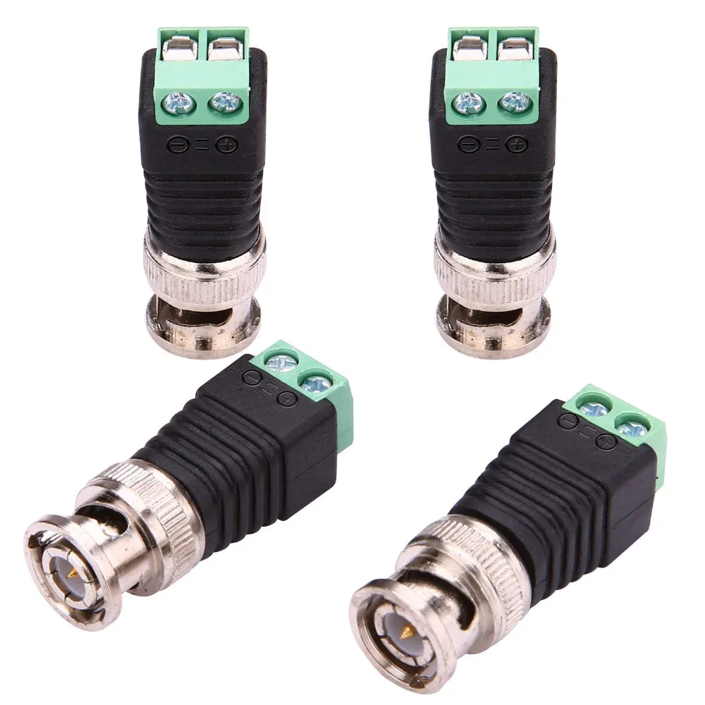 BNC コネクタ DIY CCTV 監視ビデオカメラ同軸/Cat5/Cat6 ケーブル用