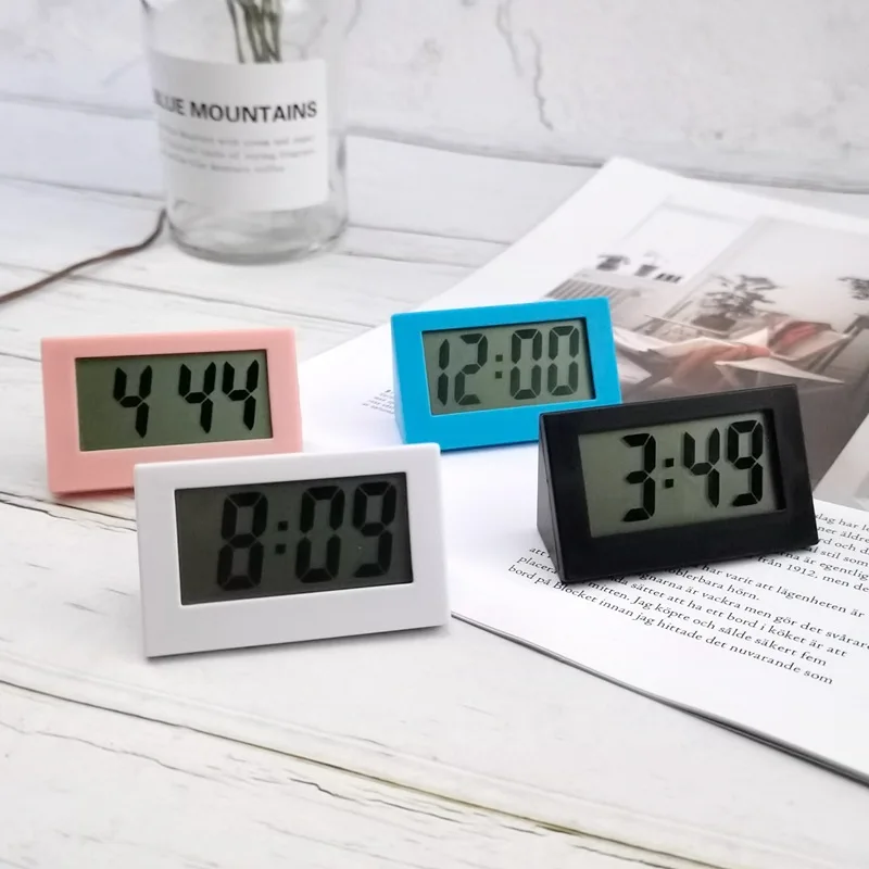 Mini reloj de escritorio portátil de 5,2x2x3,5 cm, reloj Digital con pantalla de 12 horas y fecha, reloj de mesa electrónico para estudiantes/coches/dormitorio