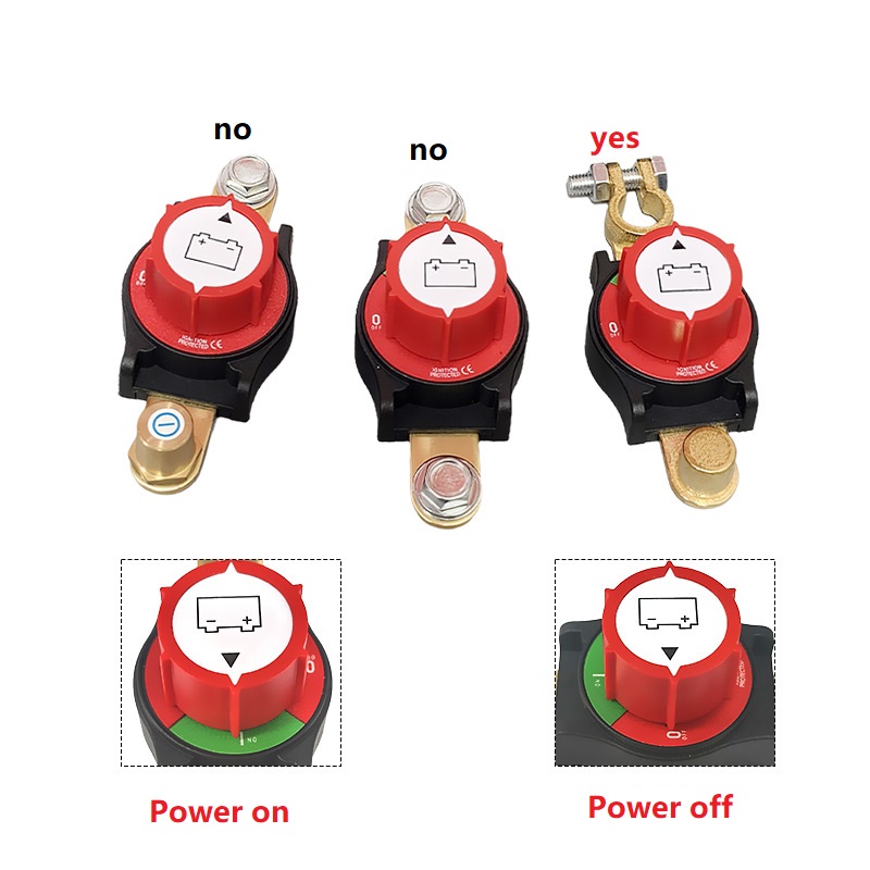 Batterij scheidingsschakelaar messing batterij pole power-off geïntegreerde schakelaar automodificatie uitbreiding accessoire aan/uit-schakelaar