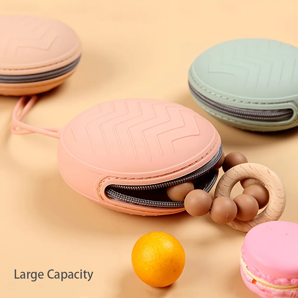 Caso de armazenamento de chupeta de silicone, suporte de chupeta recém-nascido, chupetas de bebê de viagem bolsa de silicone, acessórios de chupeta
