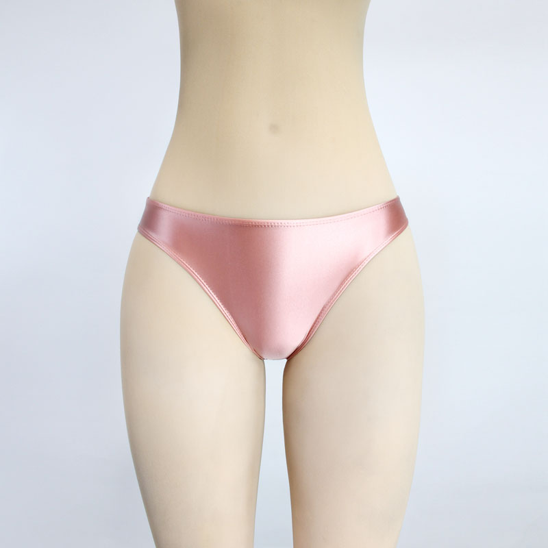 Damen-Badehose mit niedriger Taille, kurze Hose, glänzend, solide Bikini-Gesäß, glatte Unterhose, Bademode, Unterwäsche, Leggings in Übergröße