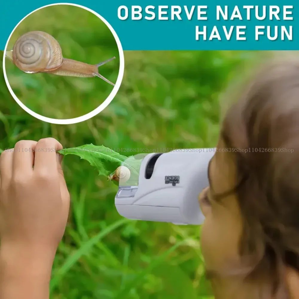 Microscope 60-120x Microscope portatif de laboratoire Microscope alimenté par batterie avec lumière LED Microscope scientifique pour enfants