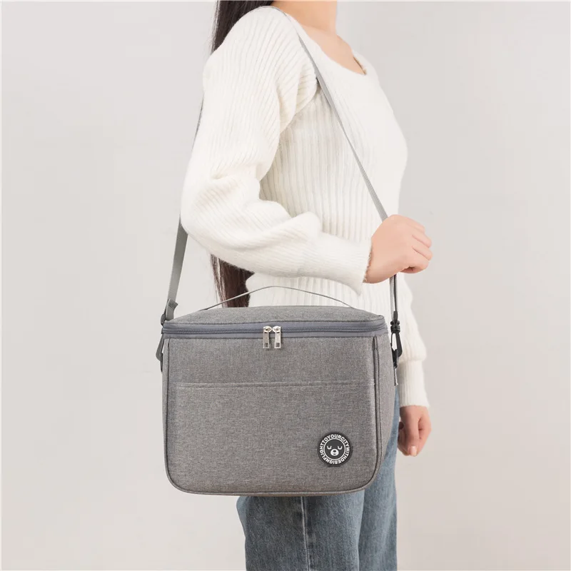 Borsa da pranzo portatile Scatola termica per alimenti Scatola da pranzo resistente e impermeabile per ufficio con custodia isolata con tracolla