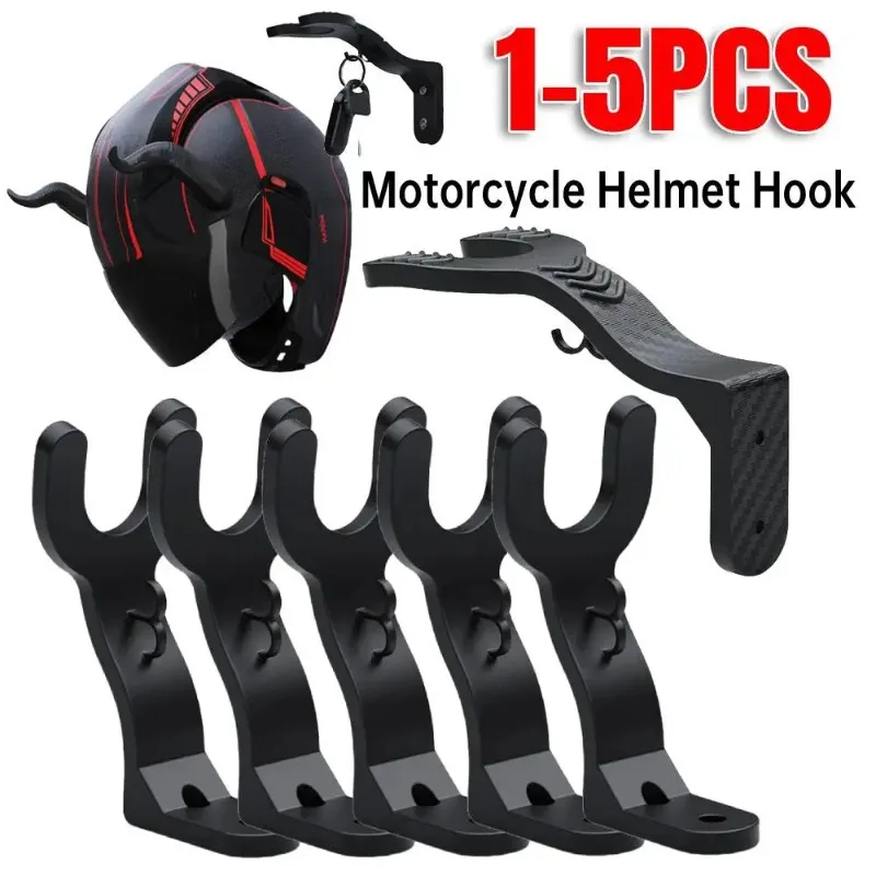 1-5 uds estantes de gancho para casco de motocicleta gancho multiusos colgador de equipaje para el hogar soportes para chaqueta estante de armario de cocina ganchos de montaje en pared