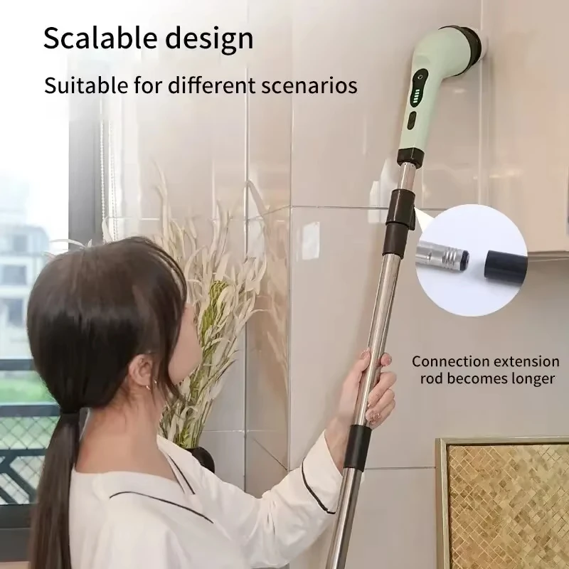 Xiaomi Super 9-in-1 แปรงทําความสะอาดไฟฟ้าไร้สายไฟฟ้าแปรงทําความสะอาดโรตารี่แปรงทําความสะอาดห้องอาบน้ําห้องครัวห้องน้ําบ้าน