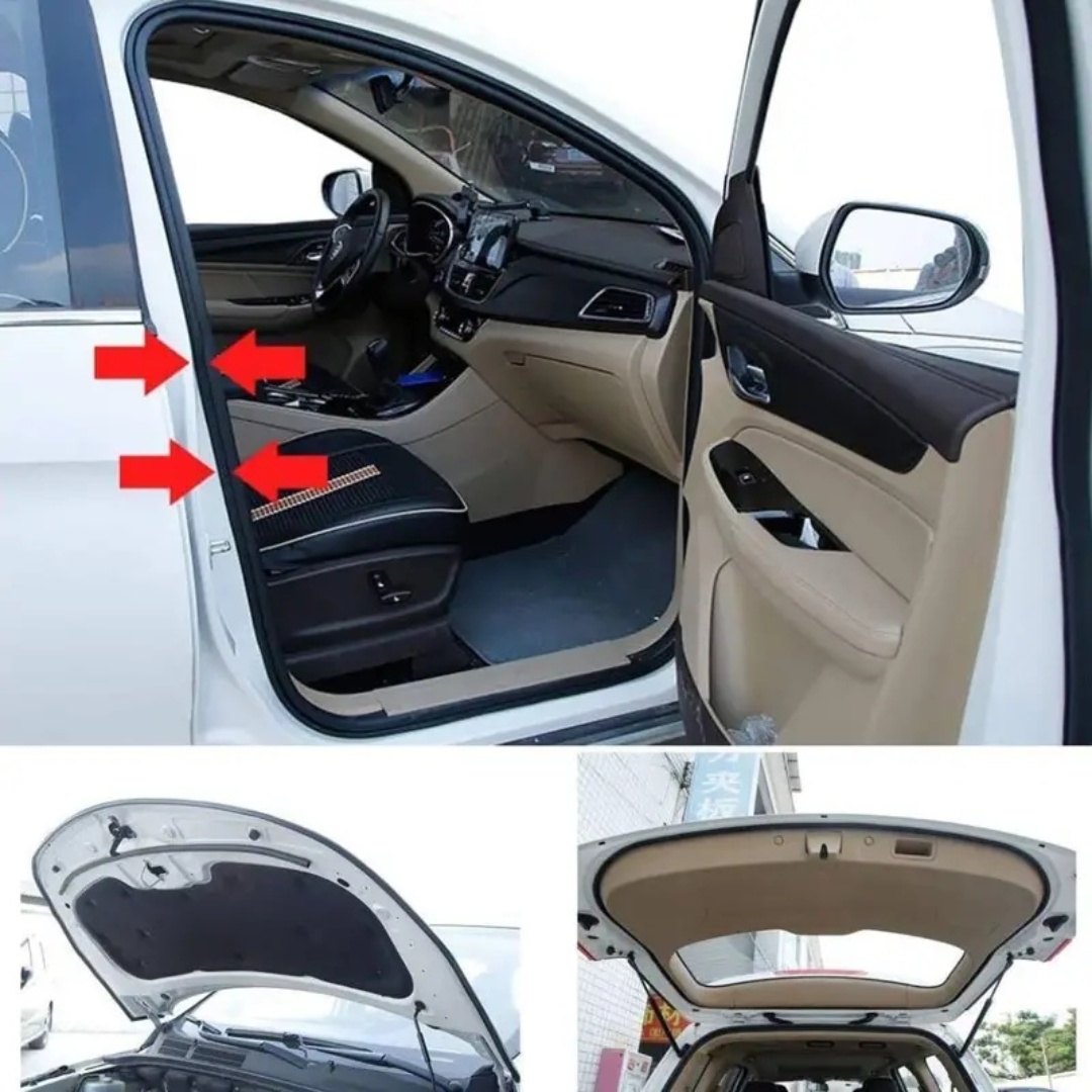 1pc 16.4/26.2/32.8 FT Long Universal Self Adhesive Auto Rubber Weather Draft Seal Strip, Weatherstrip For Car Window And Door