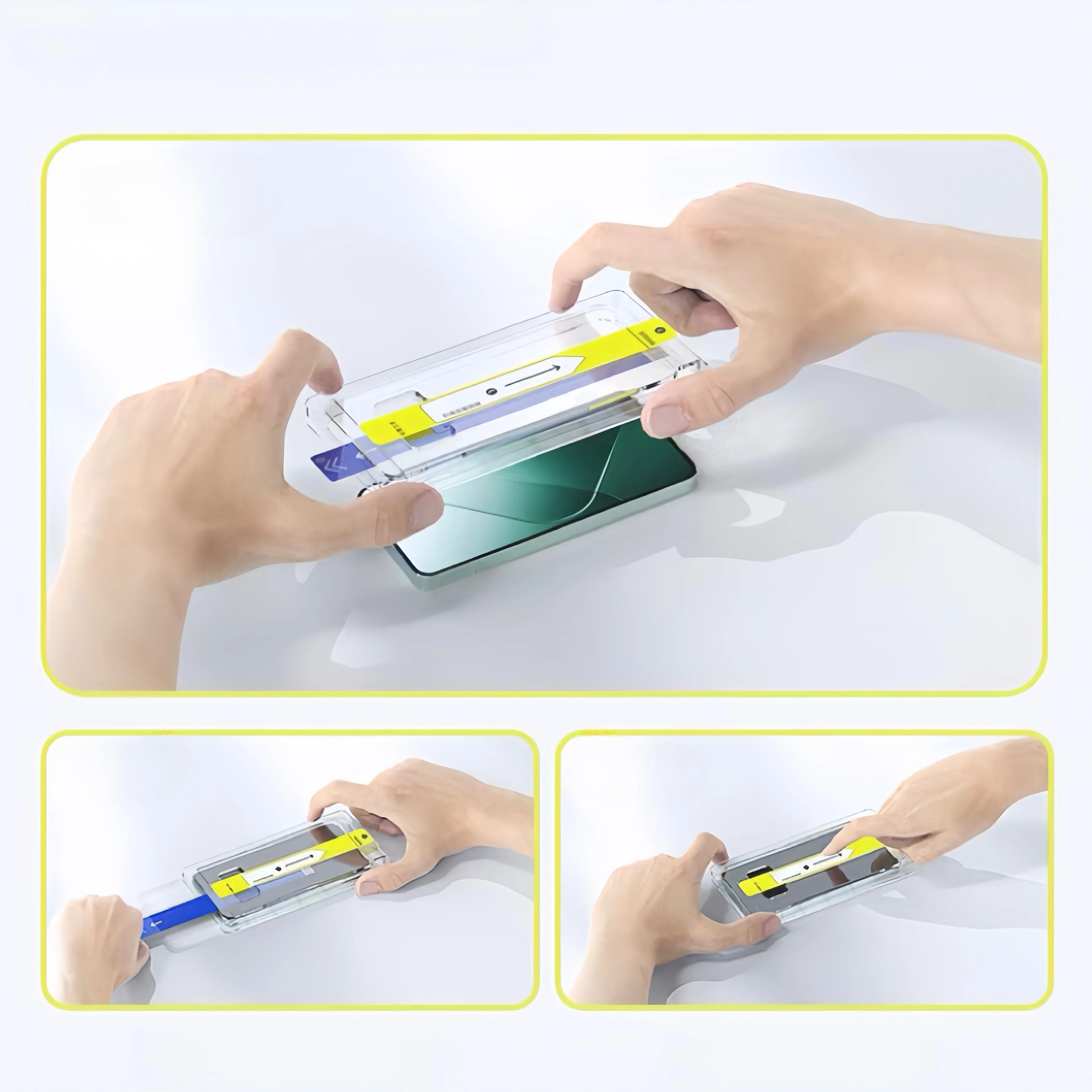 Für Google Pixel 9XL 9 8a 6a 7 7a 8 8 Pro 5G Displayschutzfolie aus gehärtetem Glas, einfach zu installierendes automatisches Staubentfernungsset