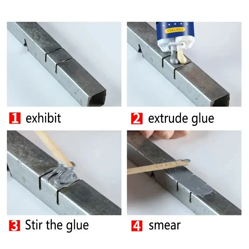 50/100ml โลหะซ่อมวาง 2 In1 อุตสาหกรรม AB Caster กาวทนความร้อน Sealant เย็นเชื่อม Strong Defect ตัวแทนซ่อมกาว