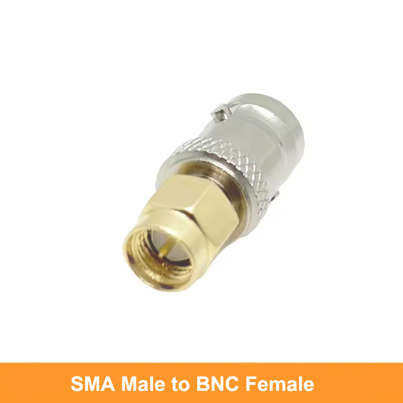 SMA BNC Koax-Stecker Messing verlustarmes BNC auf SMA männlich weiblich RF-Koaxial-Adapter für Ham-Handgriff-Radio-Antennenumwandlung