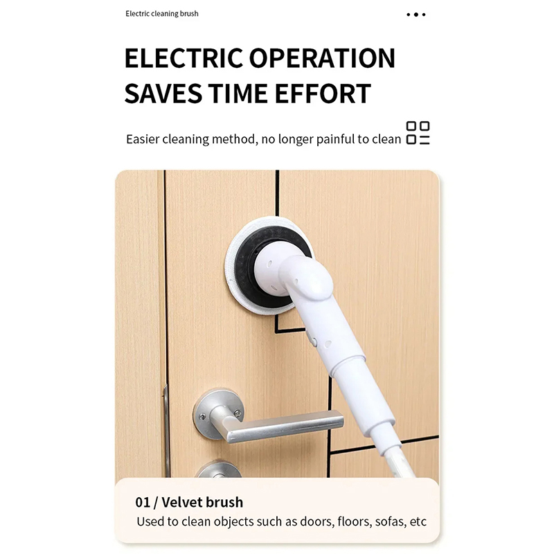 Xiaomi 6-in-1 แปรงทําความสะอาดไฟฟ้า 2000mAh ไร้สายไฟฟ้าแปรงทําความสะอาดโรตารี่แปรงทําความสะอาดห้องอาบน้ําห้องครัวห้องน้ํา