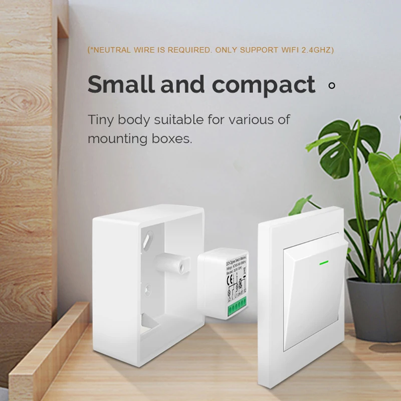 Выключатель Tuya DIY Модуль Wifi Smart Light Модуль 10A 100 - 240V Двусторонний пульт дистанционного управления приложением в сочетании с домашней страницей Alexa Google 1 / 2 / 3 / 4 Gang