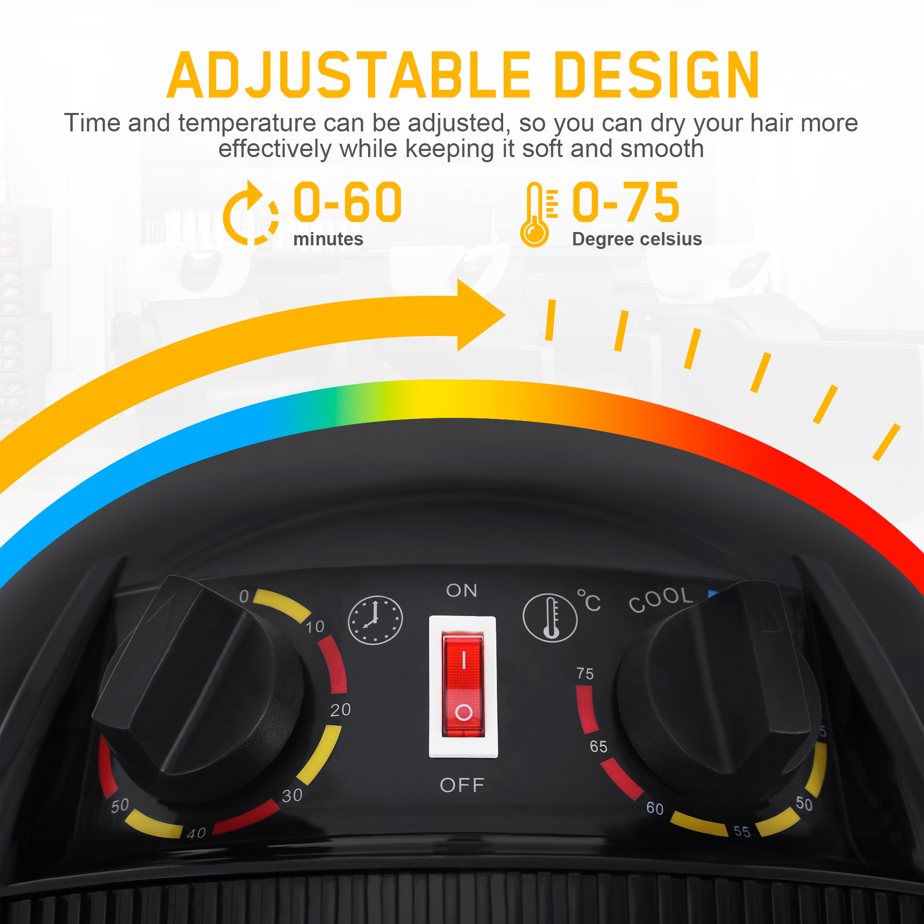 Pro Stand Haartrockner verstellbar Kapuze Boden Haar haube Trockner Salon Haars tyling Tool einstellbare Temperatur Timing