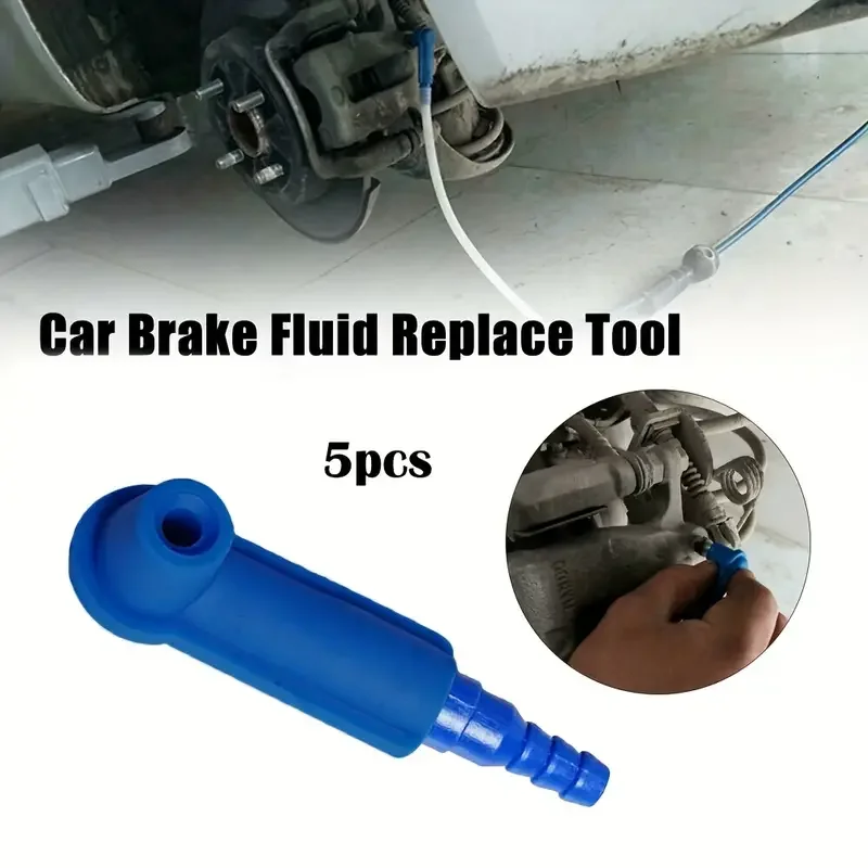 Herramienta de cambio de líquido de frenos de 5 piezas, herramienta de cambio de líquido de frenos de coche, conector de herramienta intercambiable de aire de repuesto de purga de aceite de bomba