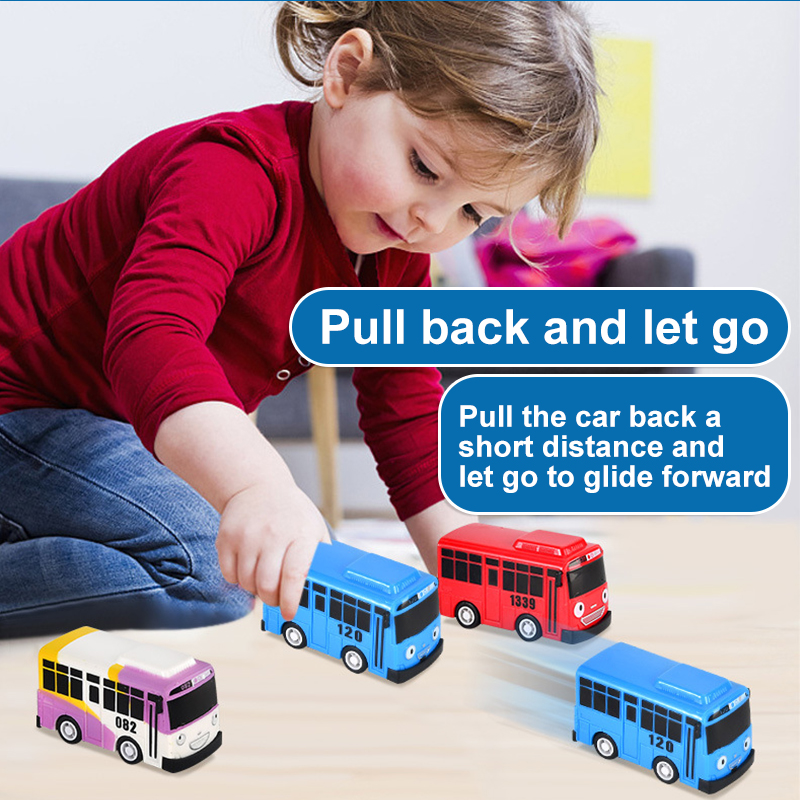 Ônibus dos desenhos animados crianças brinquedos bonito ônibus brinquedo mini puxar para trás modelo de carro ônibus brinquedo jogar veículos brinquedos educativos para crianças meninos presentes