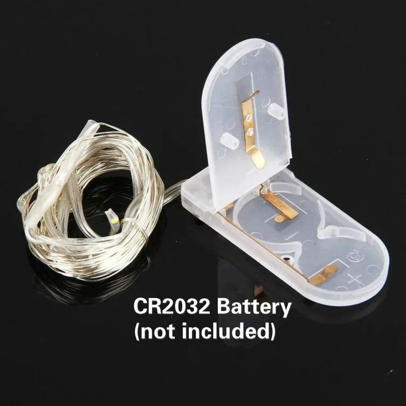 10pcs 1M 2M 3M 5M Copper Wire LED String Lights Holiday Lighting Fairy Garland for Christmas Tree Wedding Party Decoration Natal