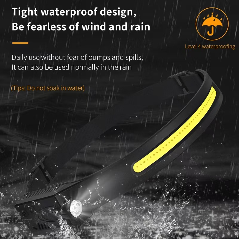 230 ° Feixe brilhante cob led sensor farol ferramentas portáteis duro hatlight usb recarregável acampamento ao ar livre lanterna de pesca 6 estilos